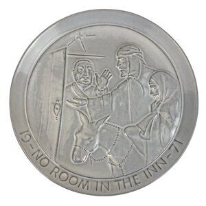 Vintage Frankoma 1971 "No Room In The Inn" Christmas Collector Plate John Frank